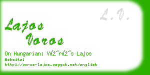 lajos voros business card